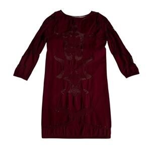 Free People Maroon Mini Cut Out Bodycon Dress Women Size M/L | 57-18